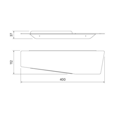Полка нержавеющая сталь хром IDDIS Slide (SLISC00i44)